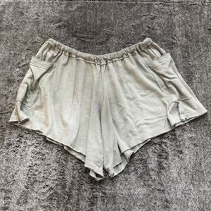 Free People Linen Shorts Women's Medium Light Green